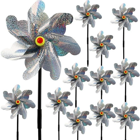 Bird Blinder Reflective Pinwheels Yard Garden Decor Wind Spinner Birds Deterrent Bird Blinder Reflective Pinwheels Yard Garden Decor Wind Spinner Birds Deterrent
